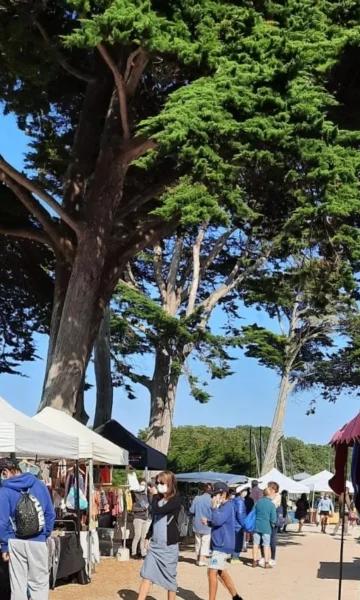 Marché gourmand de Saint-Lunaire. Tous les mercredis en juillet et août sur l'esplanade du mini-golf. Un marché nocturne et gourmand au bord de la plage.