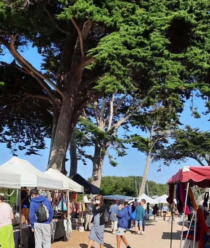 Marché gourmand de Saint-Lunaire. Tous les mercredis en juillet et août sur l'esplanade du mini-golf. Un marché nocturne et gourmand au bord de la plage.