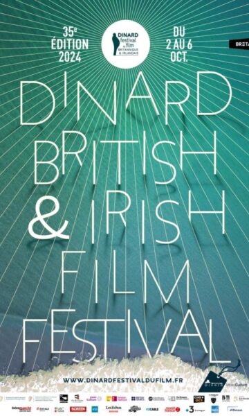 Affiche de l'édition 2024 du Dinard British And Irish Film Festival. Festival de cinéma britannique et irlandais qui se tient tous les ans à l'automne à Dinard.